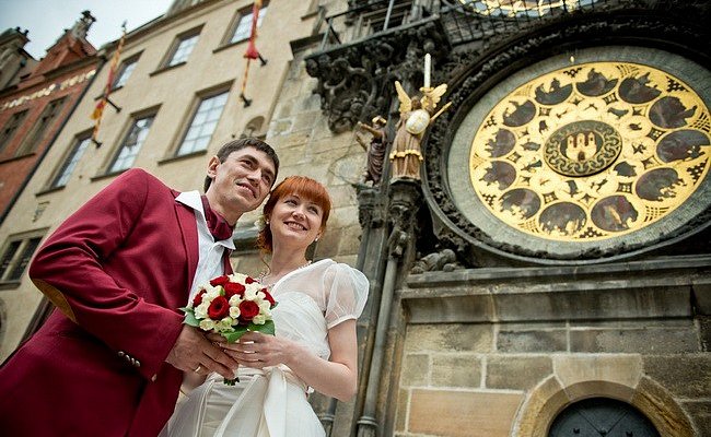 Свадьба в Чехии в Стероместской Ратуше